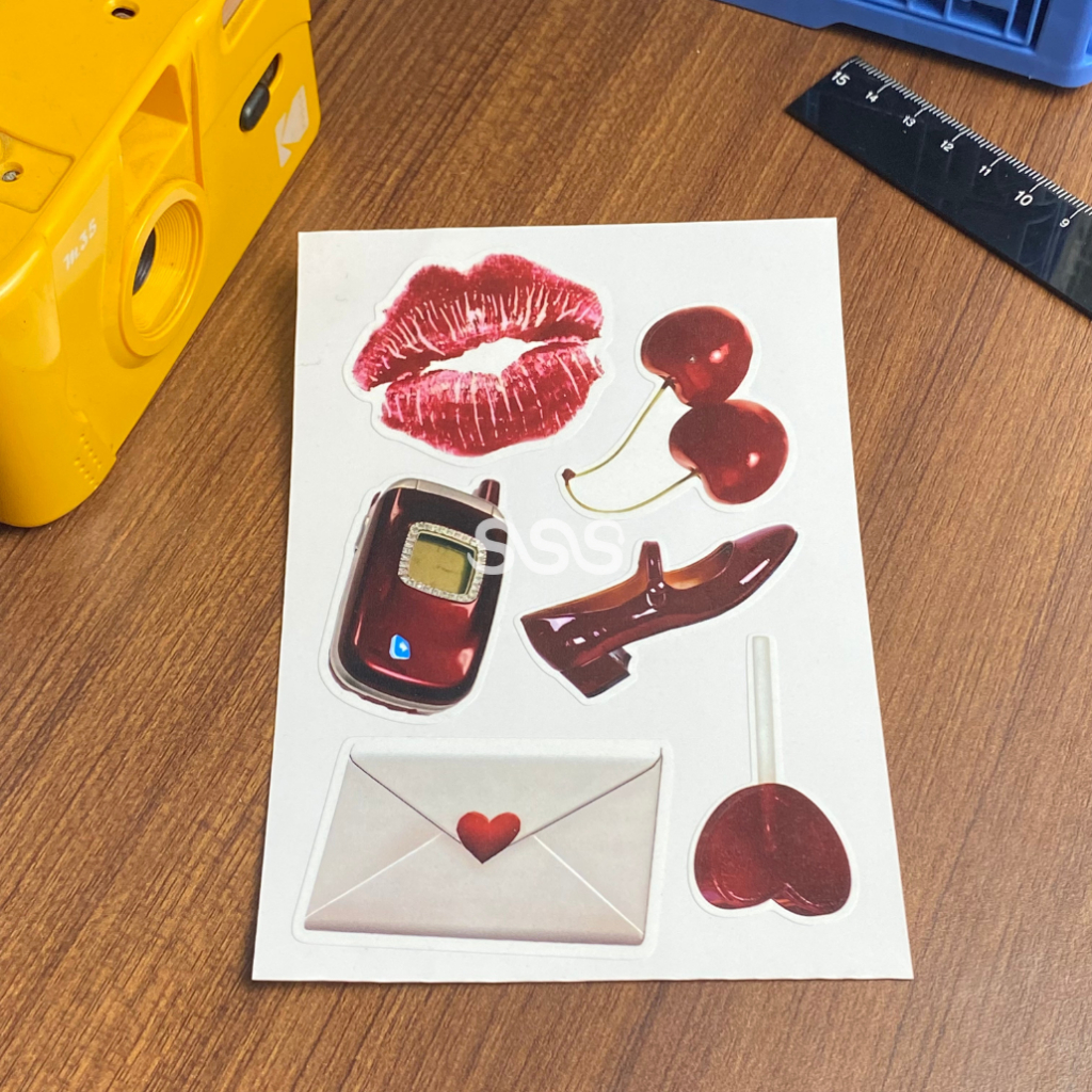 

STICKER AESTHETIC / RED STICKER SERIES / STICKER PACK