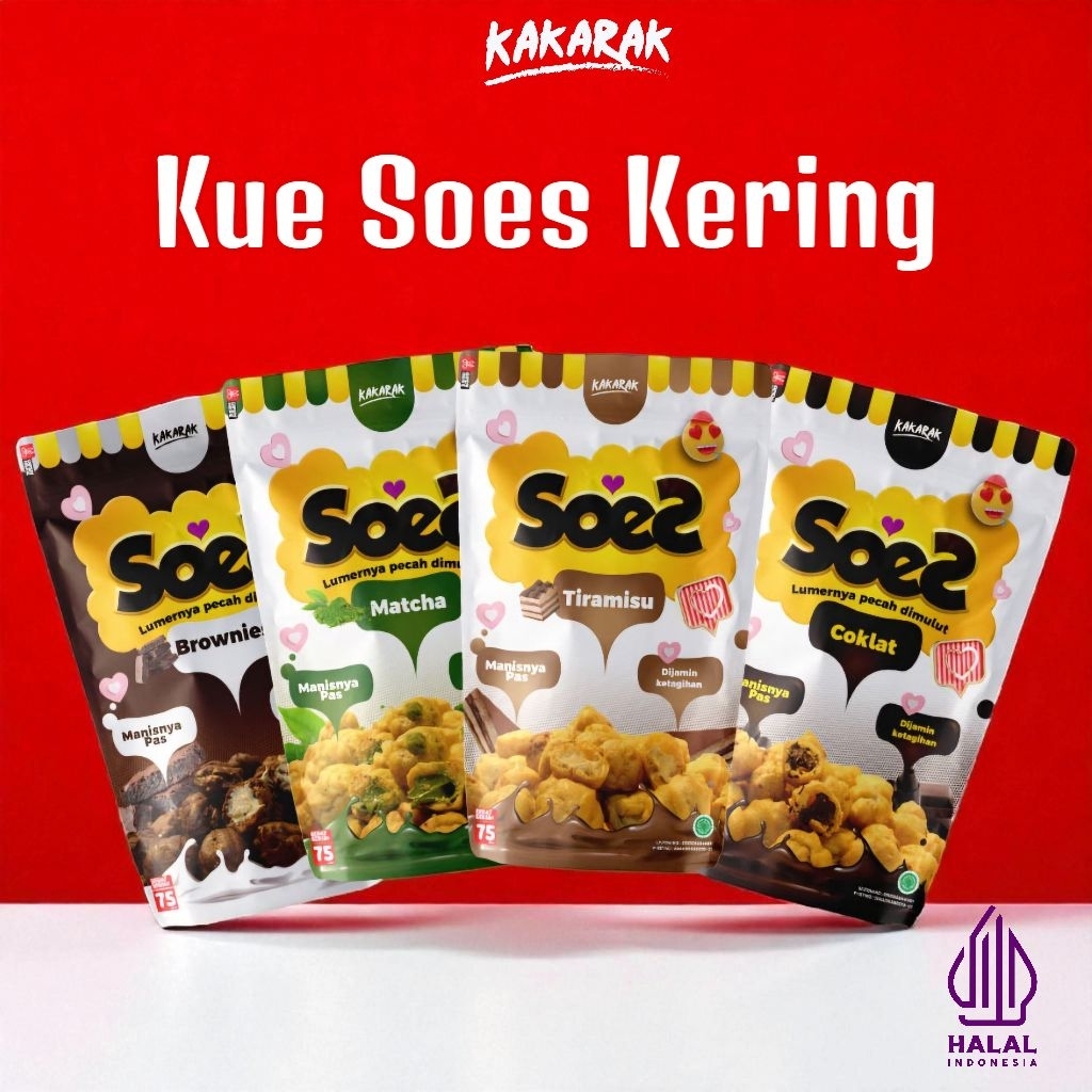 

Kue Soes Kering Kakarak 75gr | Kue Kering Premium Isi Krim