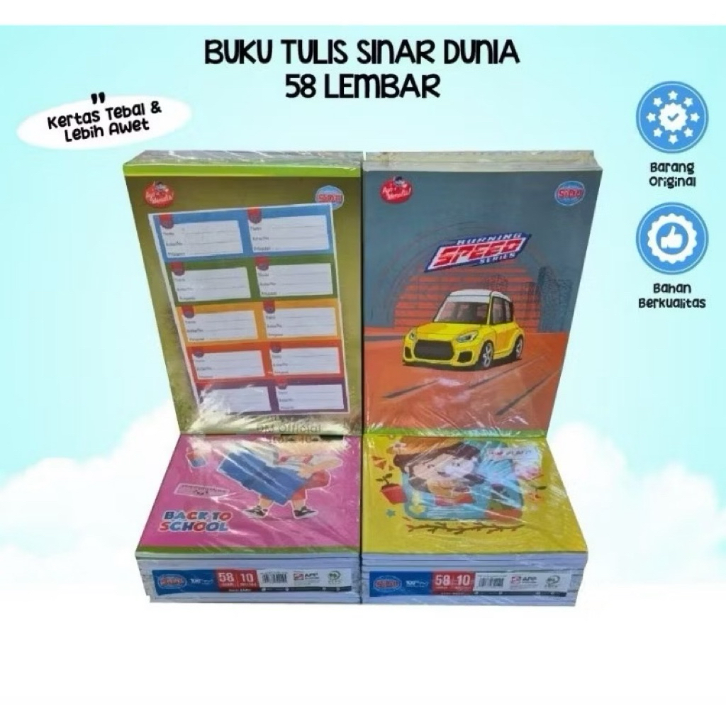 

Buku tulis SIDU isi 38 & 58 lembar|satu pack 10 buku [COD]