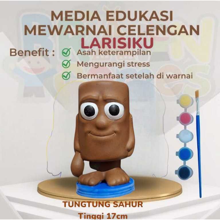 TUNGTUNG SAHUR BALERINA - CELENGAN LUKIS PATUNG GYPSUM - CELENGAN - CELENGAN LUKIS - MEDIA EDUKASI A