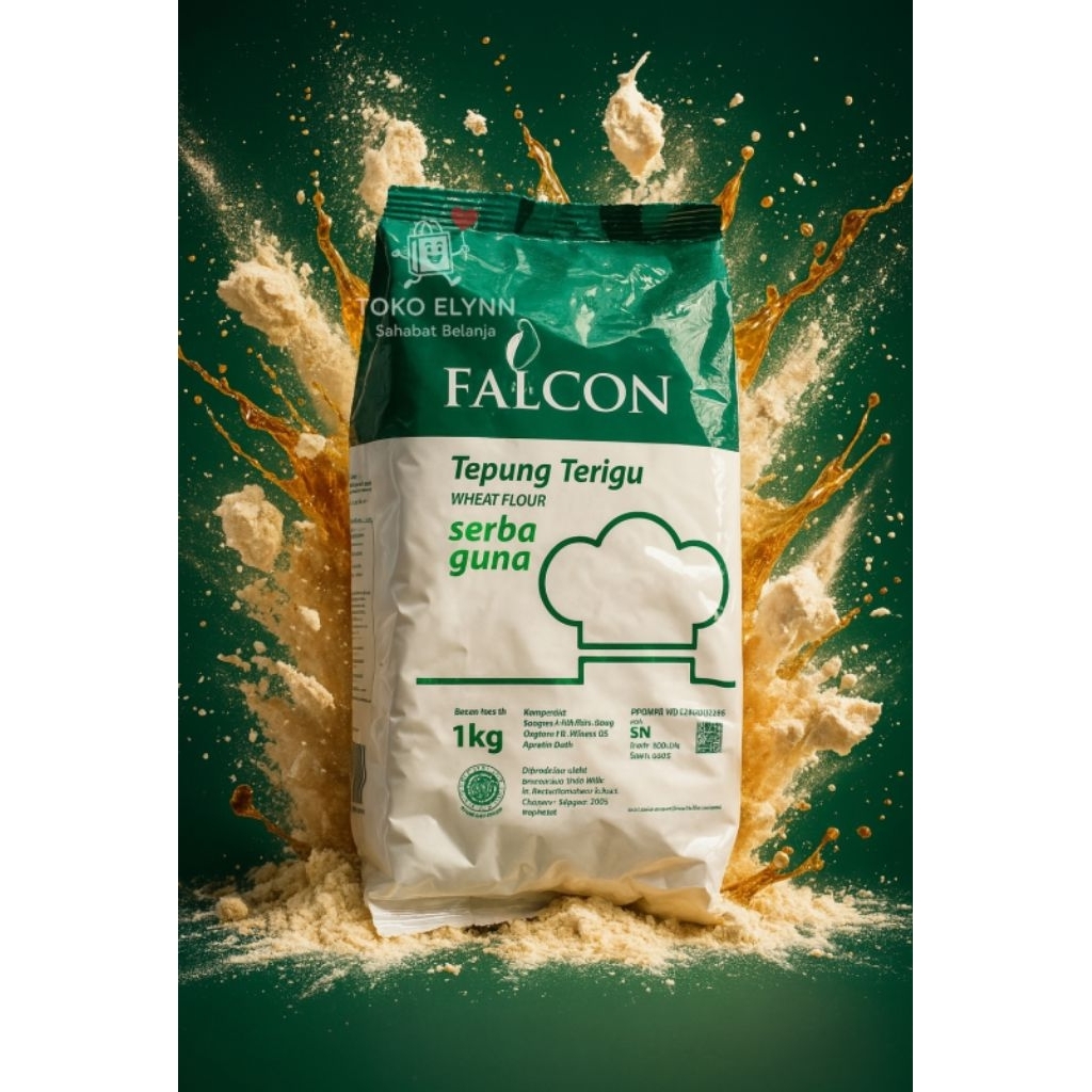 

Falcon Hijau Tepung Terigu Serba Guna Protein Sedang 1kg