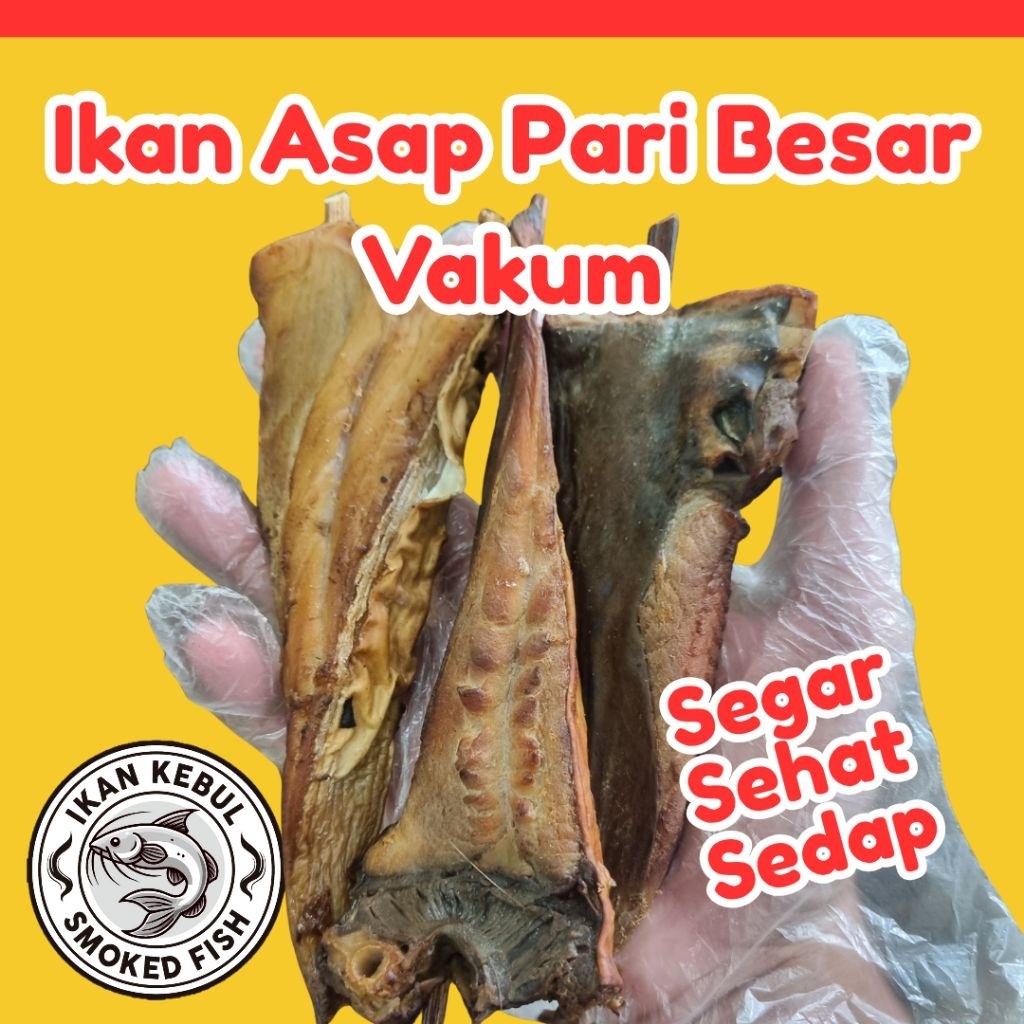 

ikan asap pari pe vakum khas demak uk besar