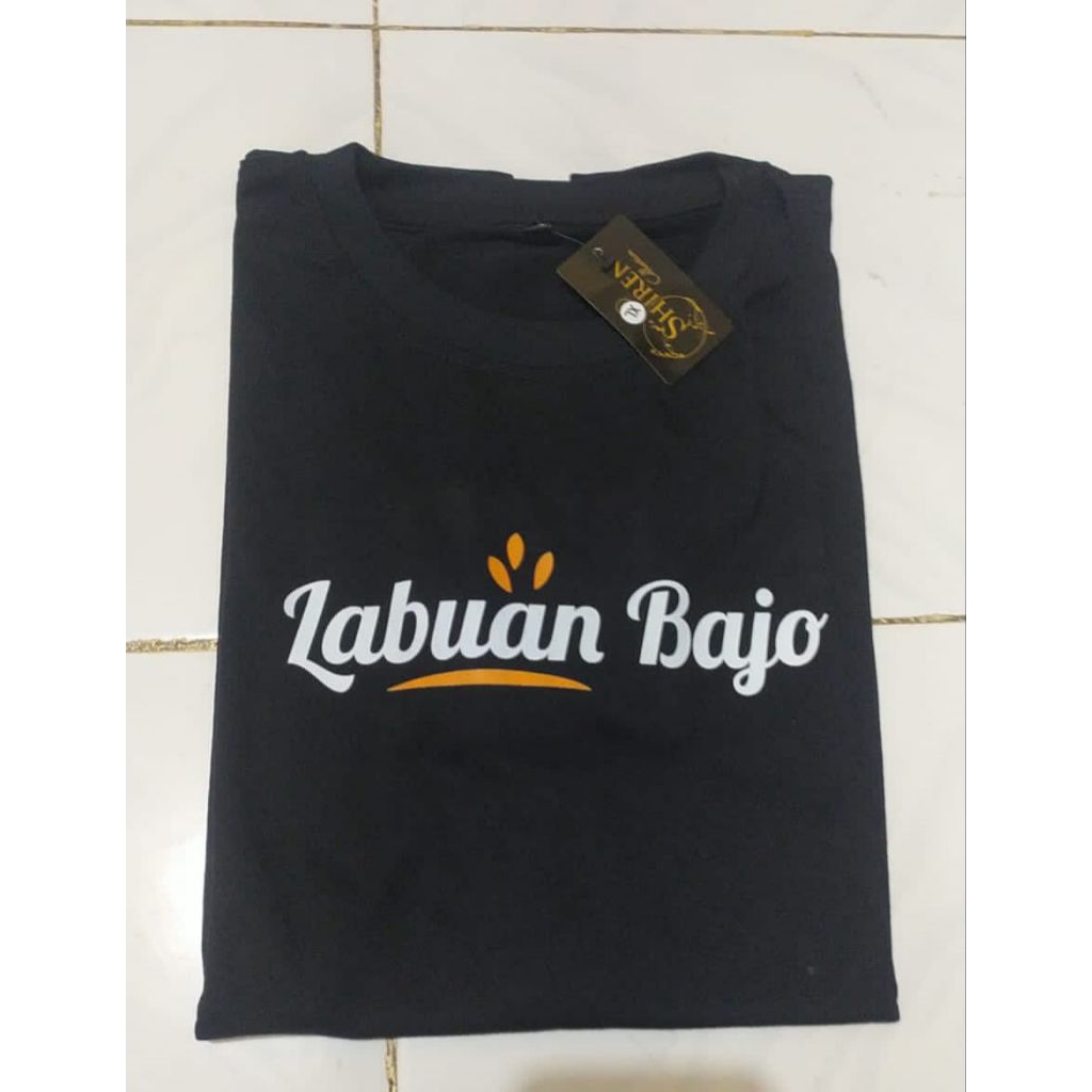 Kaos Distro Labuan Bajo NTT Lengan Pendek/Kaos Wisata Labuan Bajo Nusa Tenggara Timur