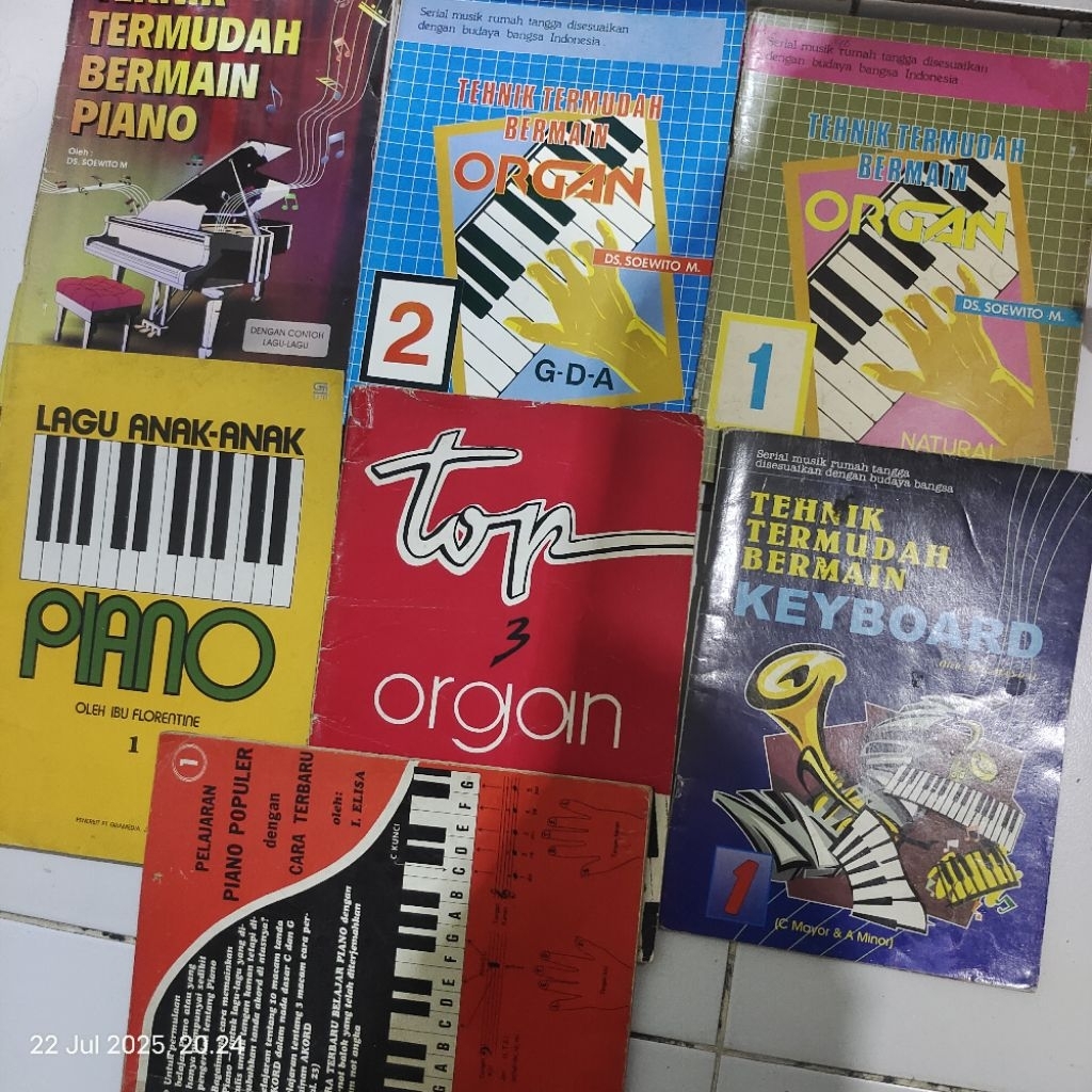 BUKU BERMAIN KEYBOARD BERMAIN PIANO BERMAIN ORGAN TOP ORGAN ORIGINAL