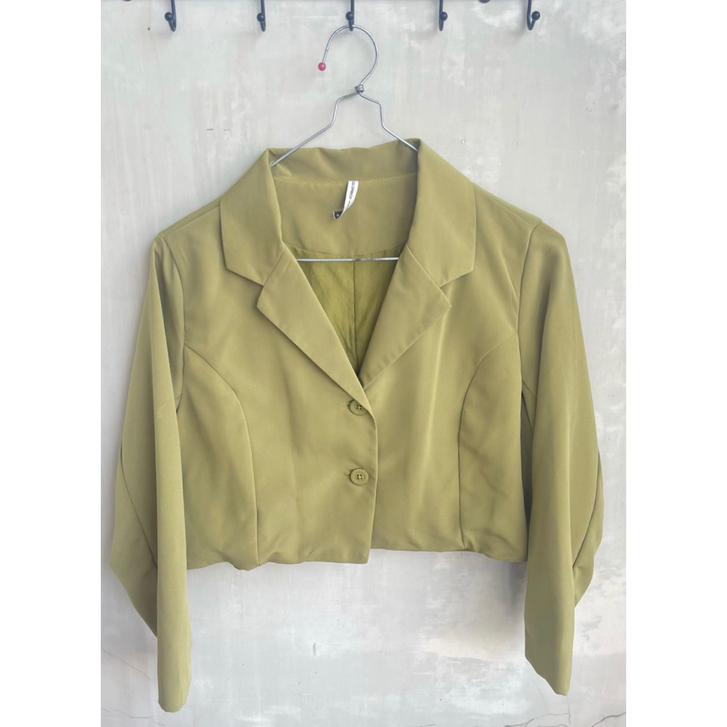 blazer crop blazer kekinian outer crop colorbox XL