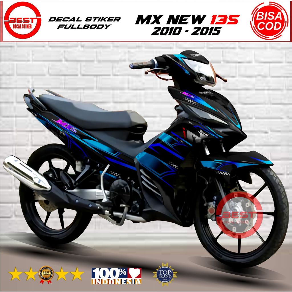 Decal MX 135 New Fullbody Desain Custom - Decal Sticker Variasi Full Body MX New 135 Keren Bisa COD