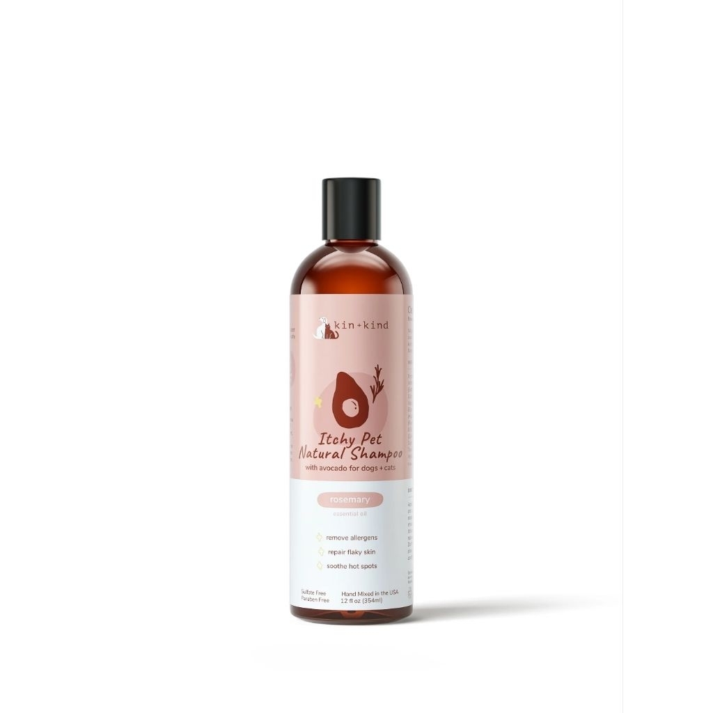 Kin +kind Itchy pet natural shampoo Rosemary for dog + cat