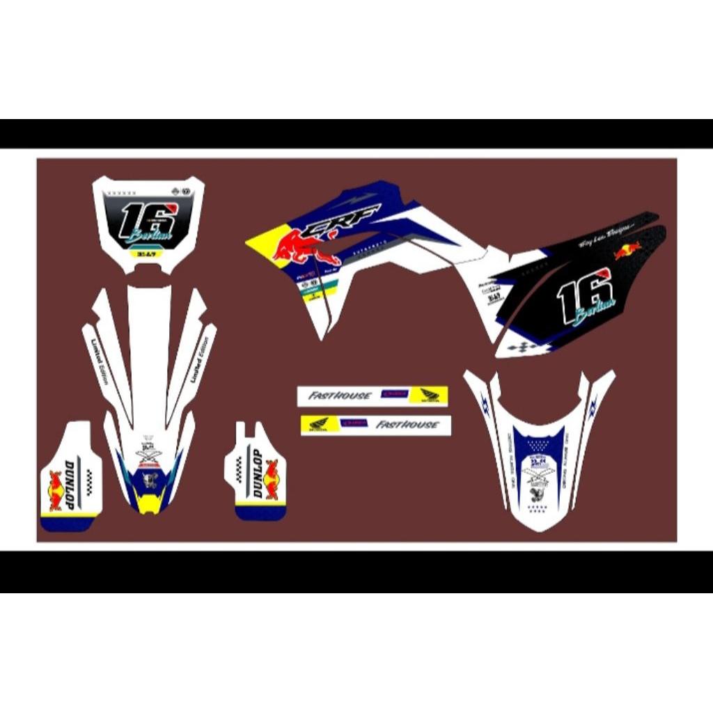 stiker decal crf full hologram bisa request nama no gamba stiker decal crf costum stiker bisa reques