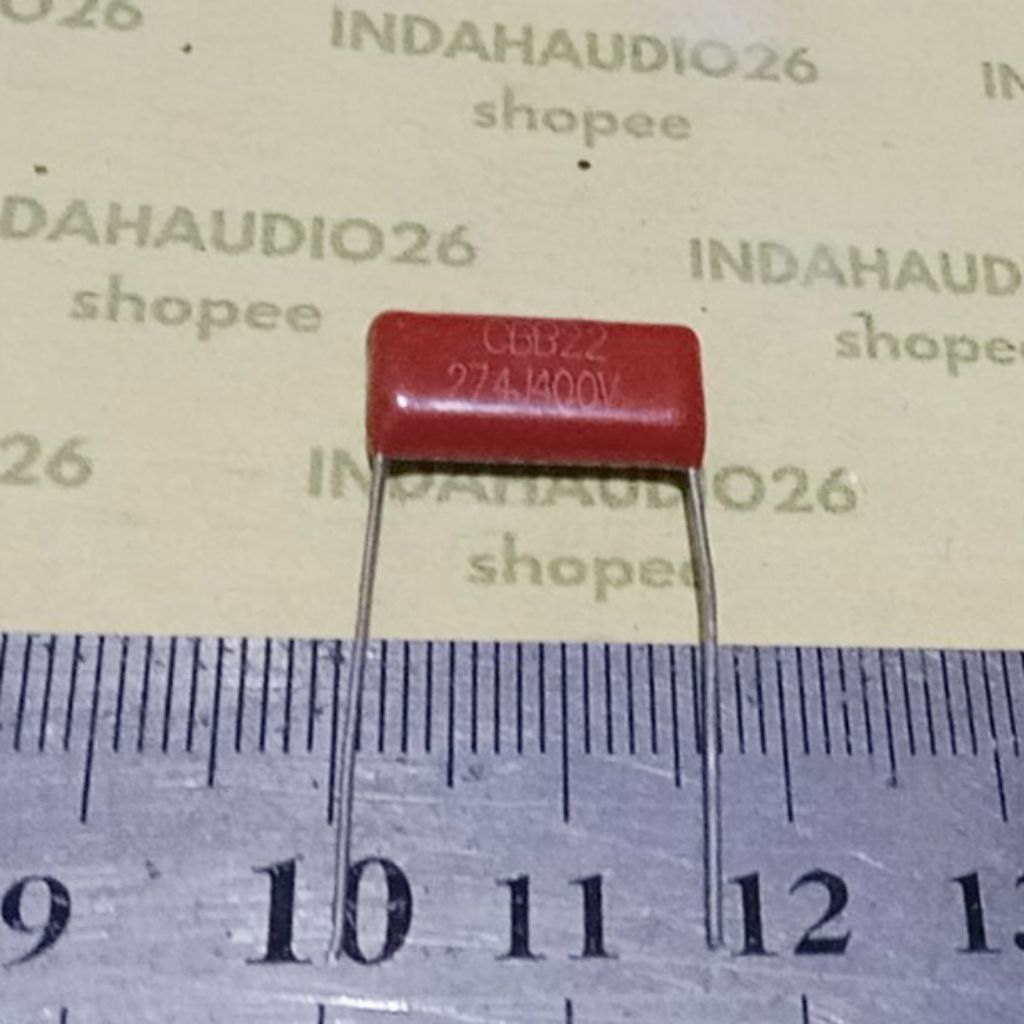CBB22 274J400V 15mm milar 270nf 270n 274 400v kapasitor merah capasitor kapasitor mylar  capacitor 2