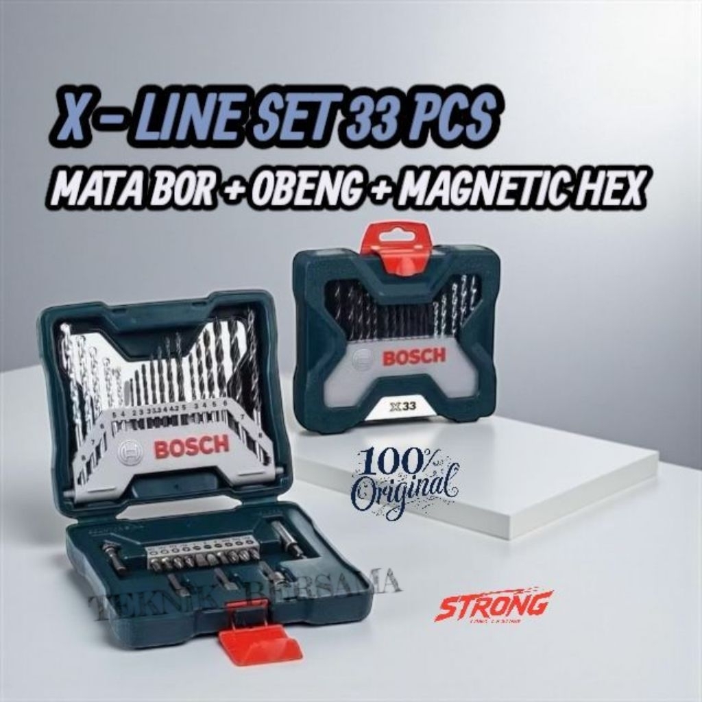 BOSCH Mata Bor Obeng 33pcs X-line/Mata Bor Set Bosch X-line 33pcs