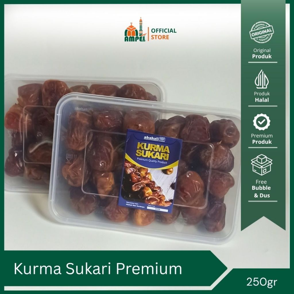 

Kurma Sukari 250gr & 100gr Basah Kurma Sukkari Premium Ruthob untuk Imunitas Tubuh