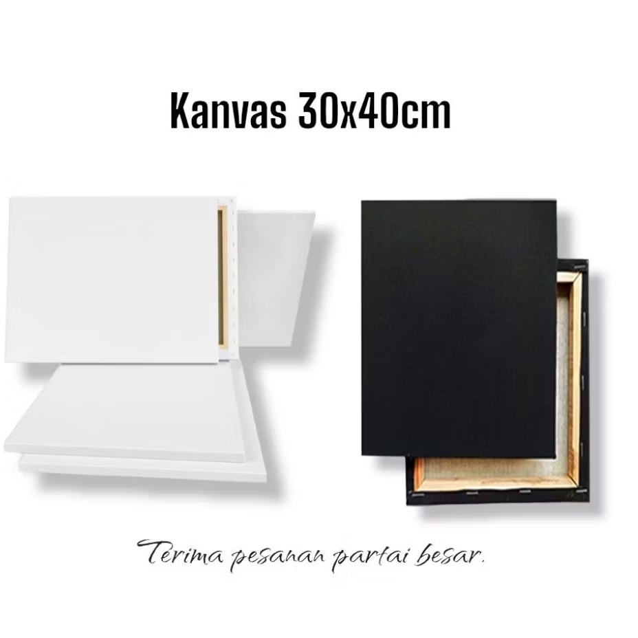 

paket hemat kanvas lukis 30x40cm 12pcs sudah gesso siap paki