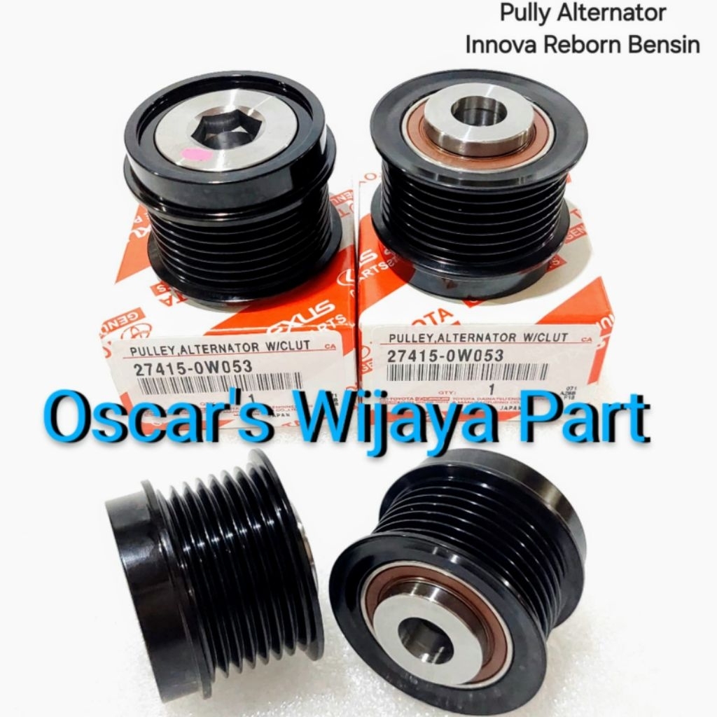 PULLY ALTERNATOR INNOVA REBORN BENSIN /POLY MOBIL TOYOTA INNOVA REBORN BENSIN ORIGINAL