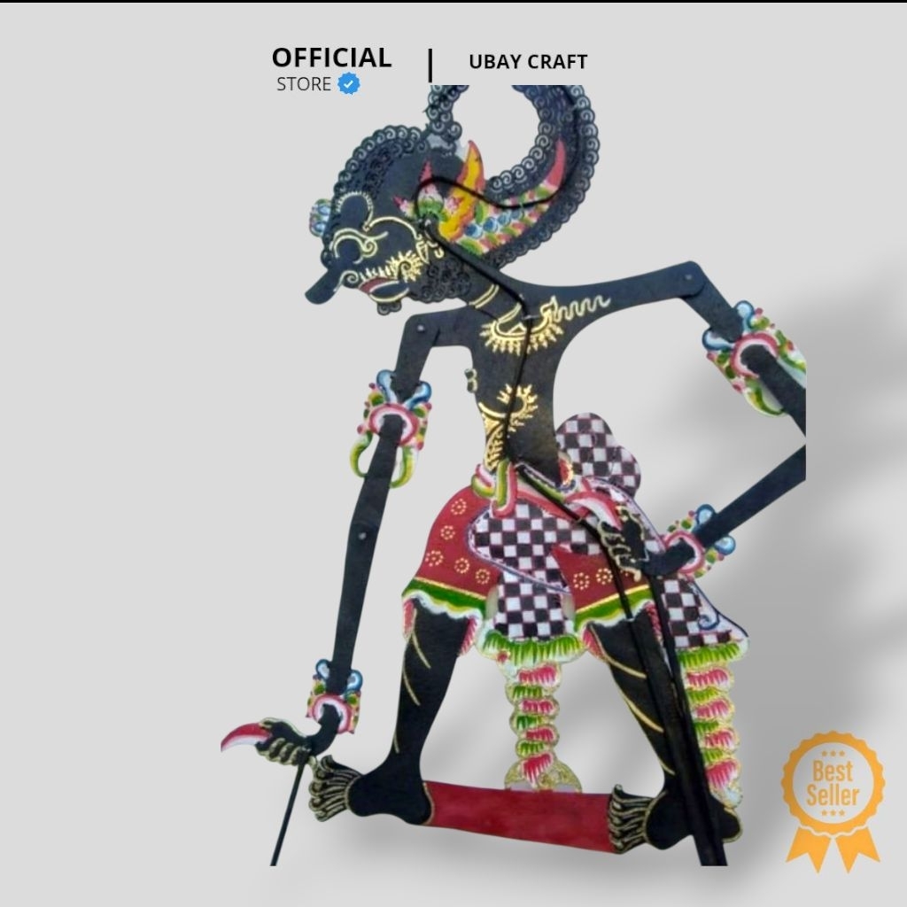 WAYANG KULIT ASLI BIMA WERKUDORO HITAM UKURAN STANDAR DALANG
