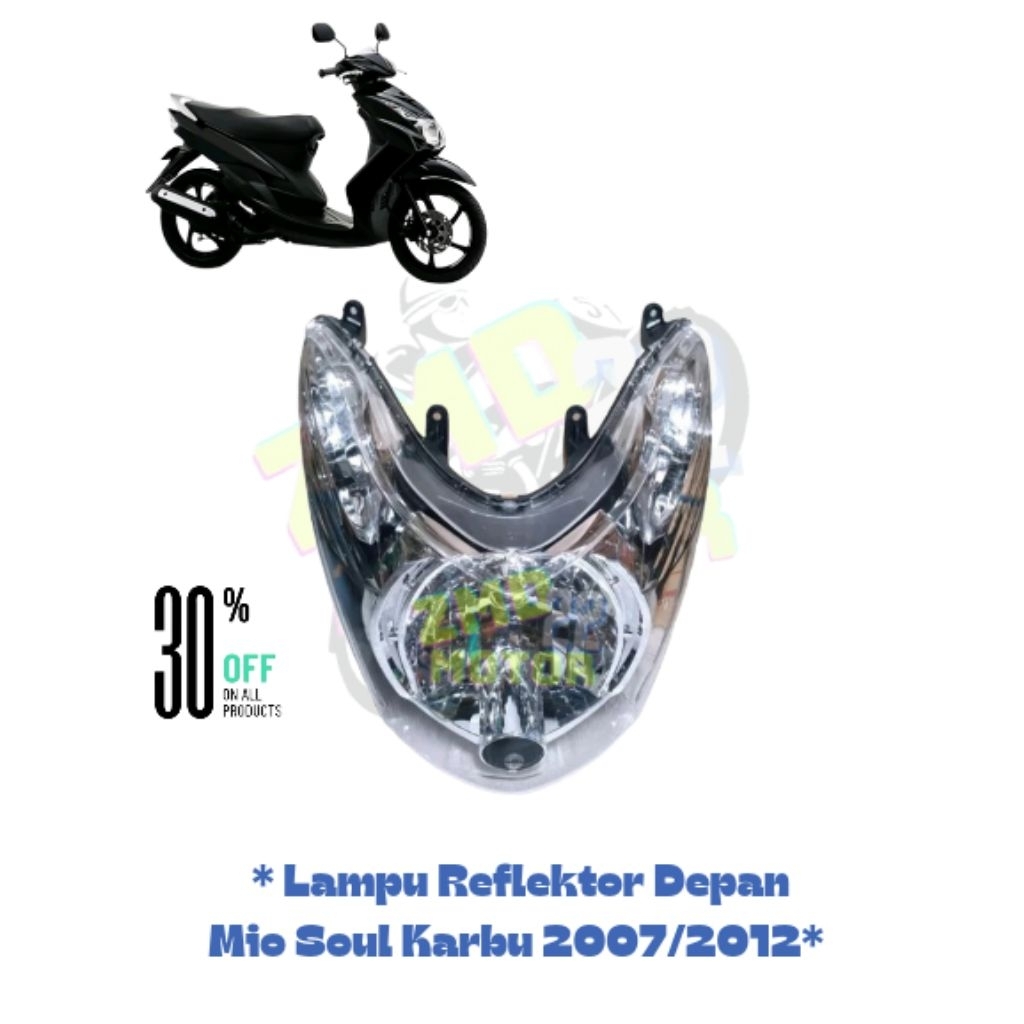 LAMPU REFLEKTOR DEPAN YAMAHA MIO SOUL KARBU // LAMPU DEPAN MIO SOUL KARBU