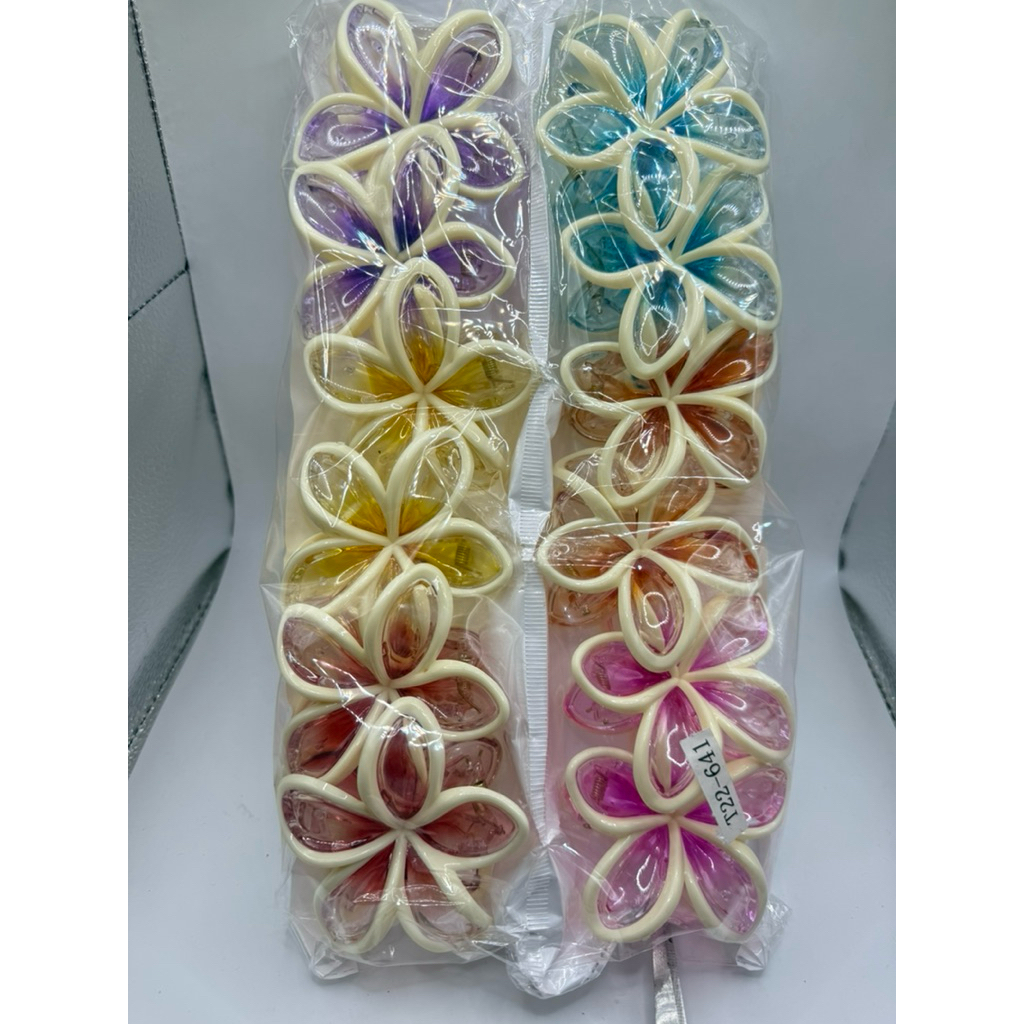 isi12pcs)jepitrambut/jedai rambut list putih warna bening uk8cm imfort primium