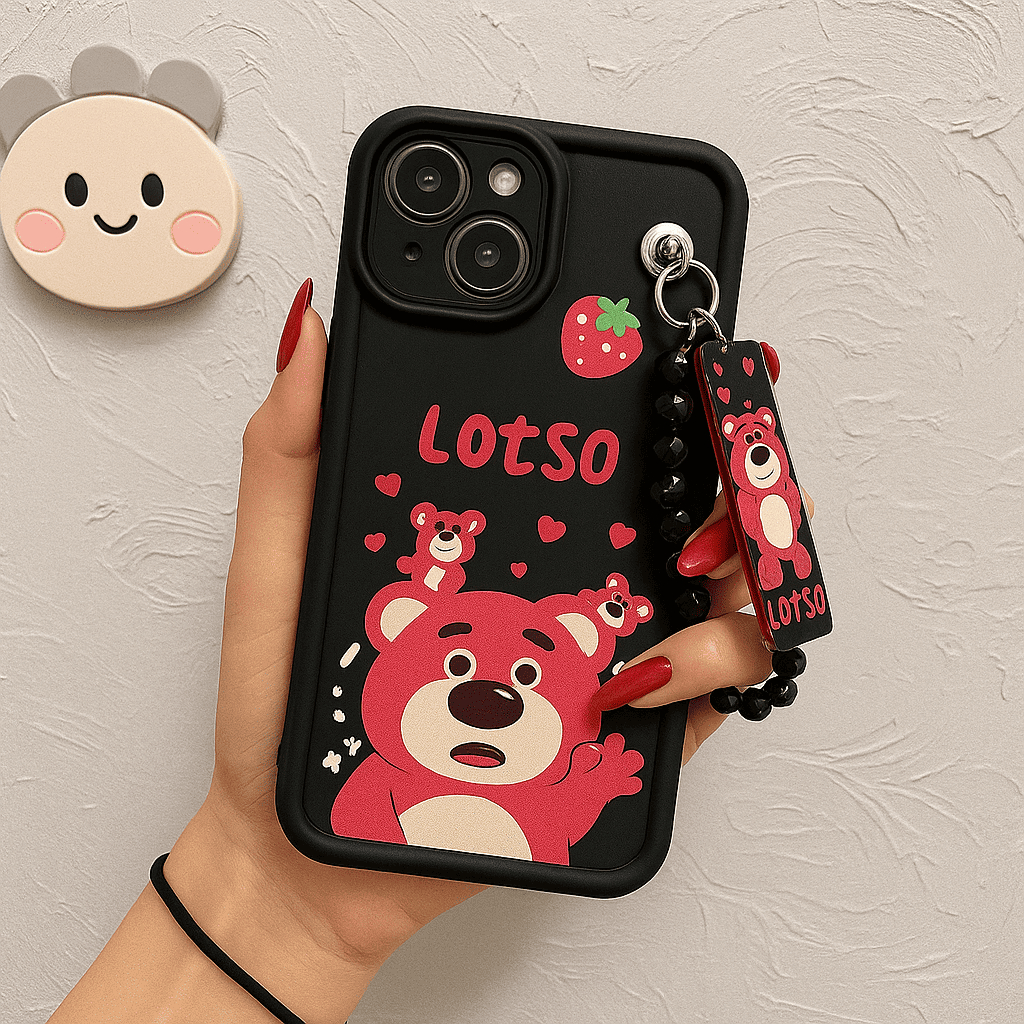 SOGGY Case Matte Rose Black Lotso Tali for All Type Hp