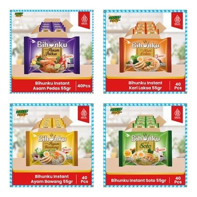

Bihunku Instan - Bakso - Ayam Bawang - Goreng - Kari Laksa - Soto = Asam Pedas 1 Karton - 40 Pcs - 50gr