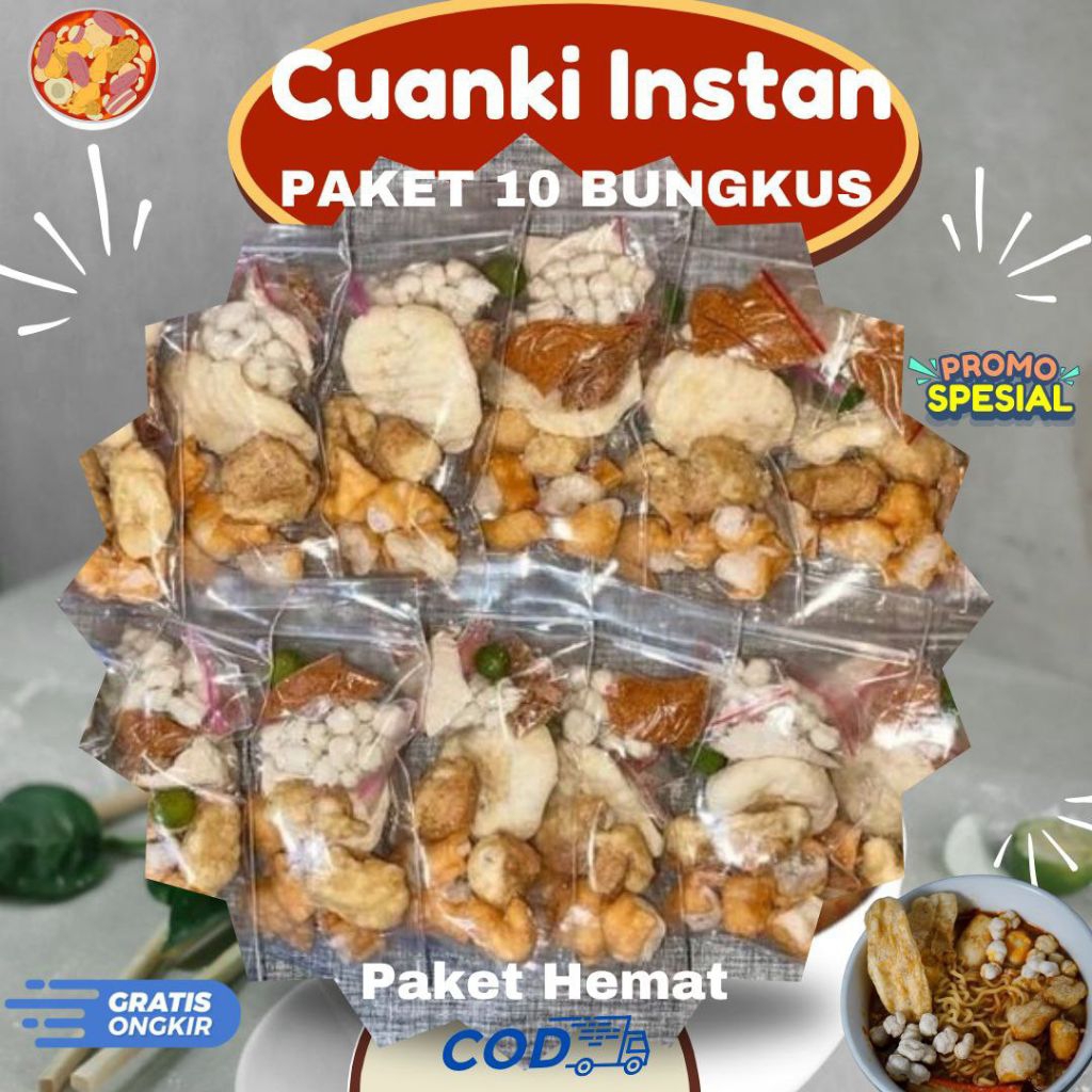 

Cuanki Instan Jajanan Cemilan, Paket Hemat 10bks