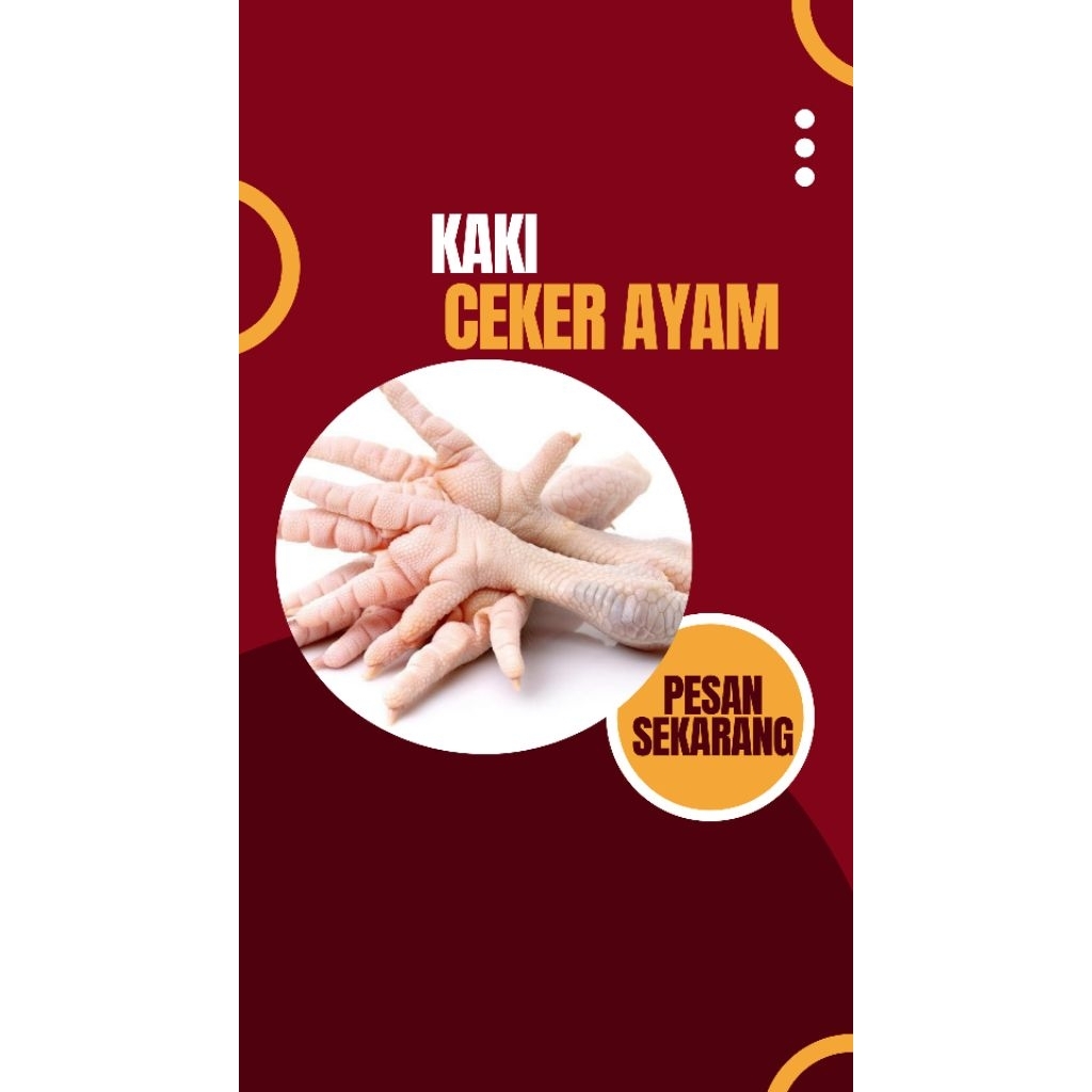 

Ceker Ayam Boiler Segar / Ceker Ayam Boiler bersih tanpa kuku 500g/1KG