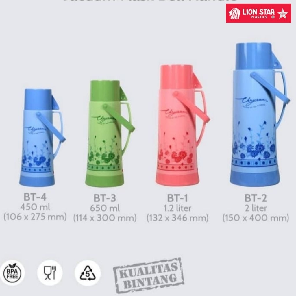 Termos air panas kecil - besar vakum flask lion star 450ml -2  liter