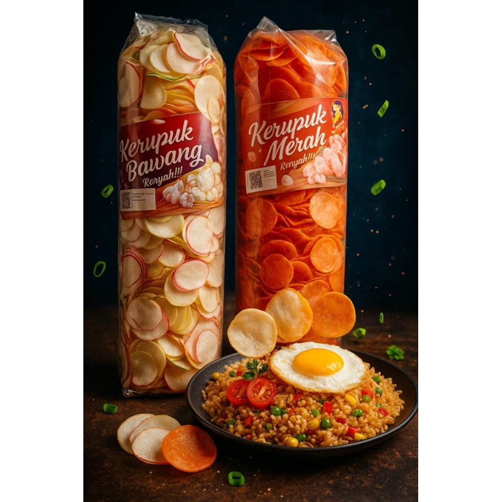 

Kerupuk Merah / Kerupuk Bawang 2kg /5kg