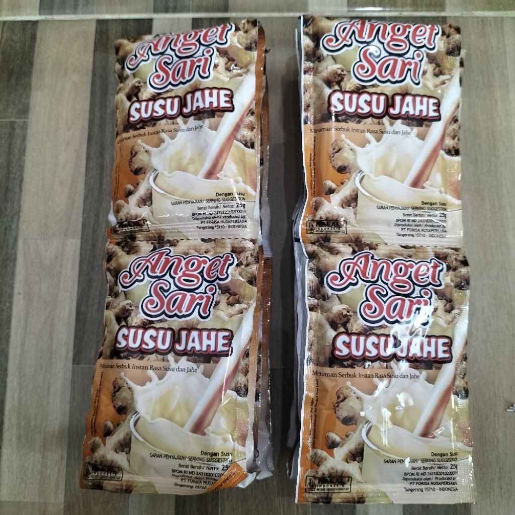 

Anget Sari Susu Jahe 1 Renteng isi 10 sachet