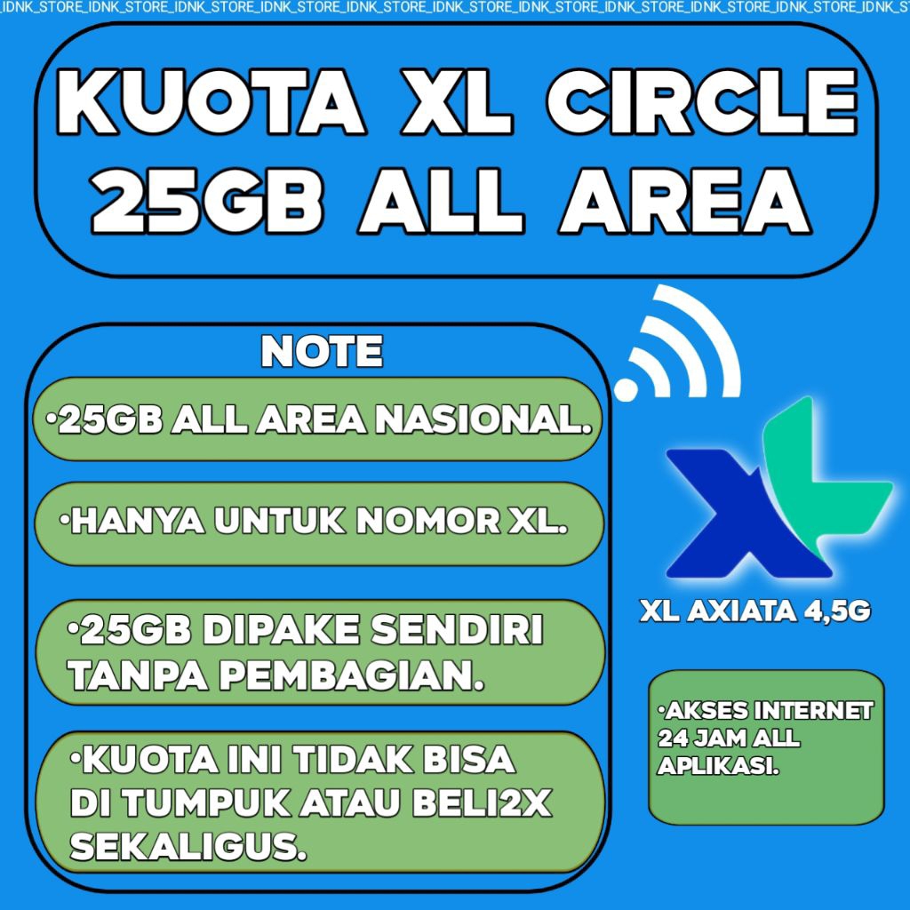 KUOTA XL CIRCLE 25GB SEBULAN FULL UTAMA
