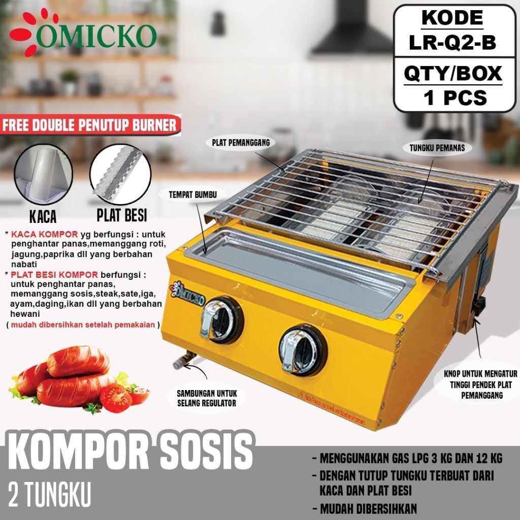 Kompor Sosis Omicko 2 tungku