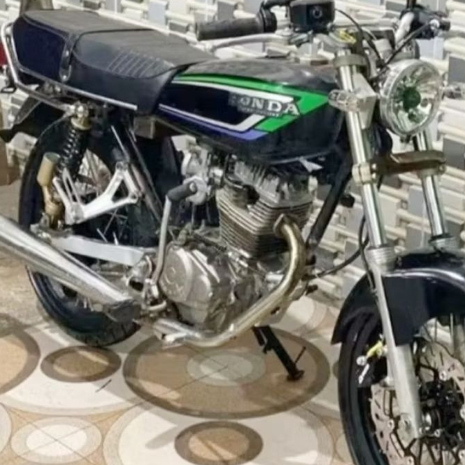 Striping Lis Sticker Standar ORI Honda GL 100 Hitam Hijau 1993 Striping GL 100 Sticker GL 100 Emblem