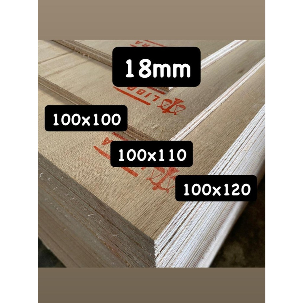 PREMIUM Triplek Meranti Tebal 18mm Ukuran 100cm Panjang Custom  Plywood Multiplek Halus
