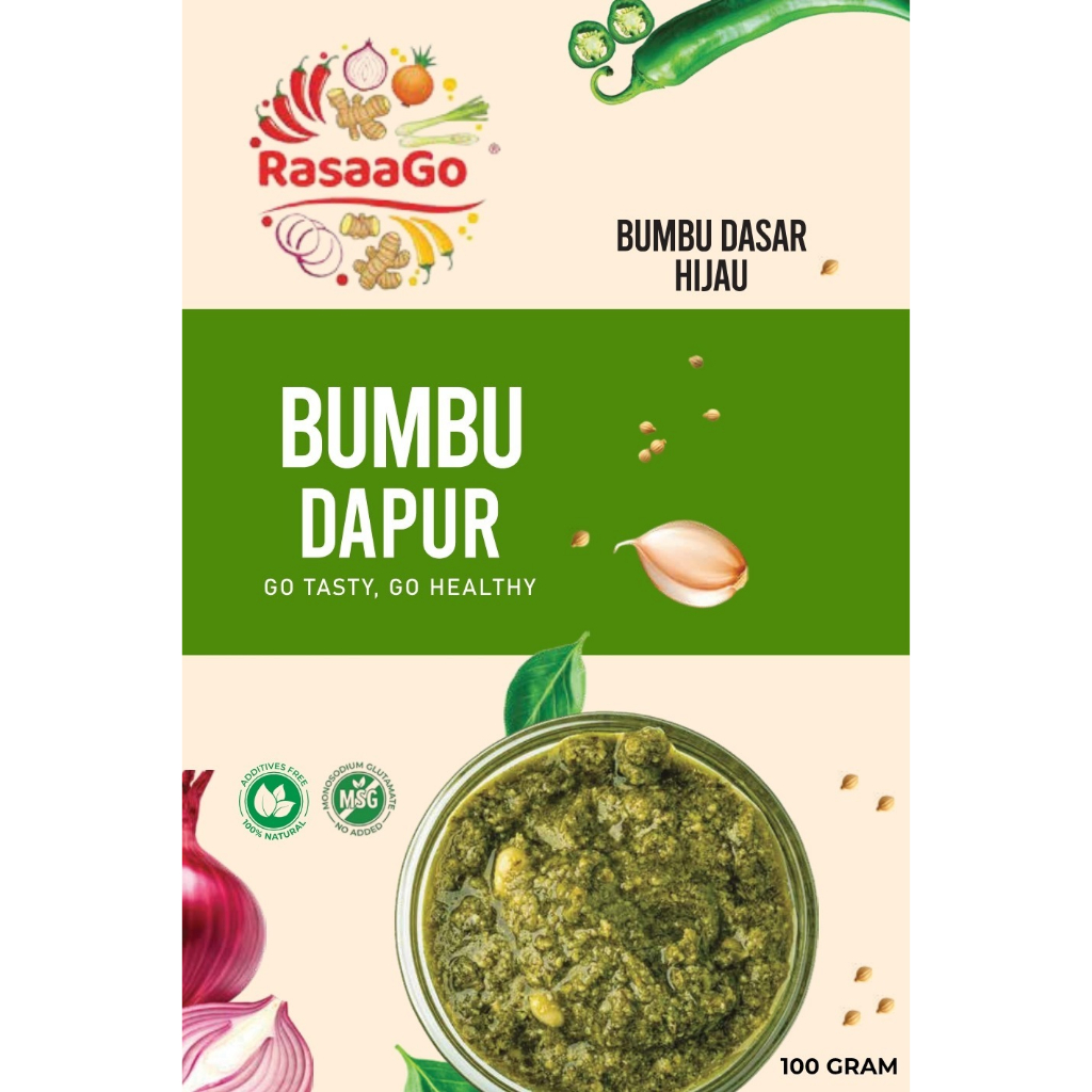 

Bumbu Dasar Hijau Rasaago 100gr | Non MSG & Pengawet | Halal | Bumbu Masak Instan Fresh