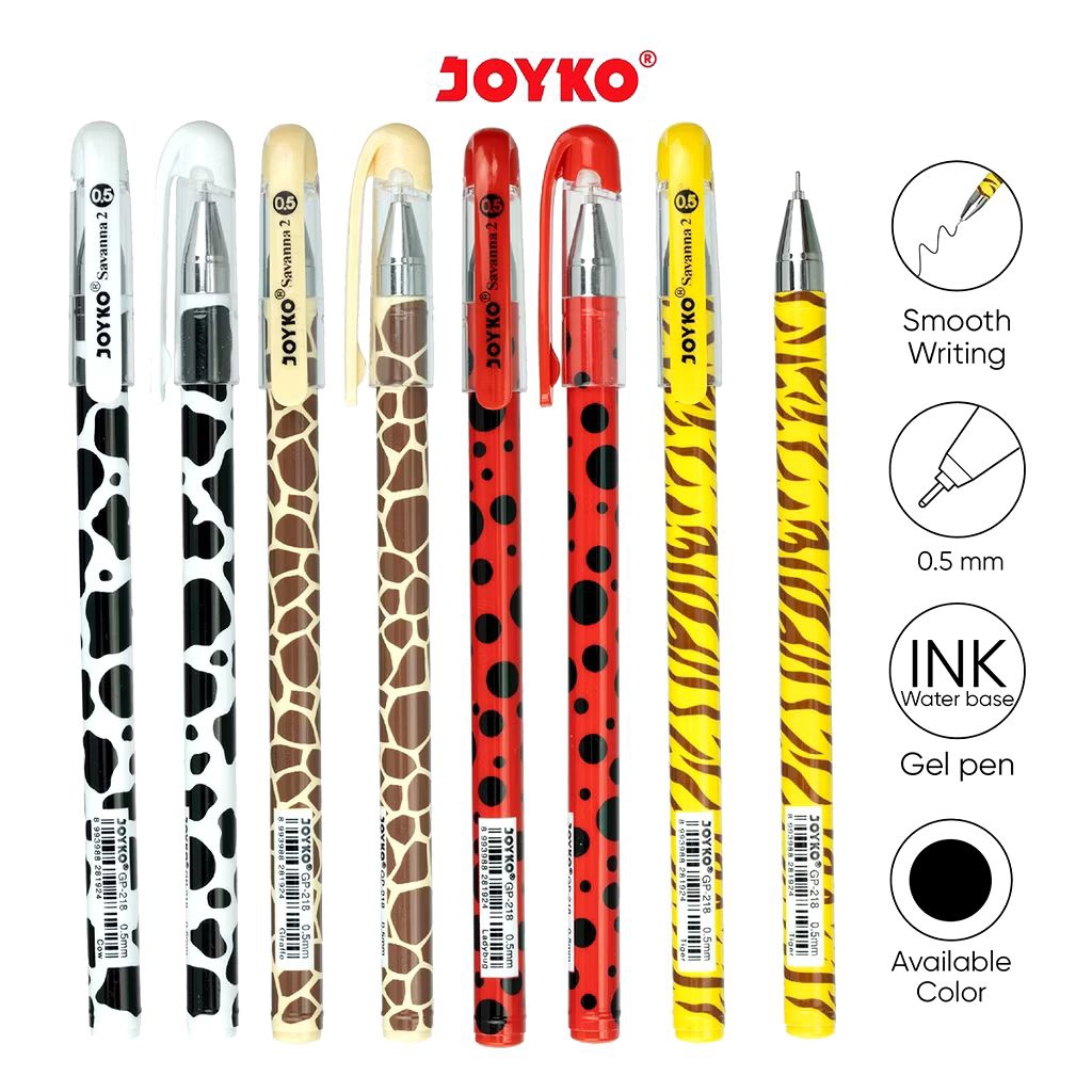 

Joyko GP-218 Savanna 2 | Gel Pen 0.5mm | Pulpen Gel | Pena Gel | Bolpoin Gel