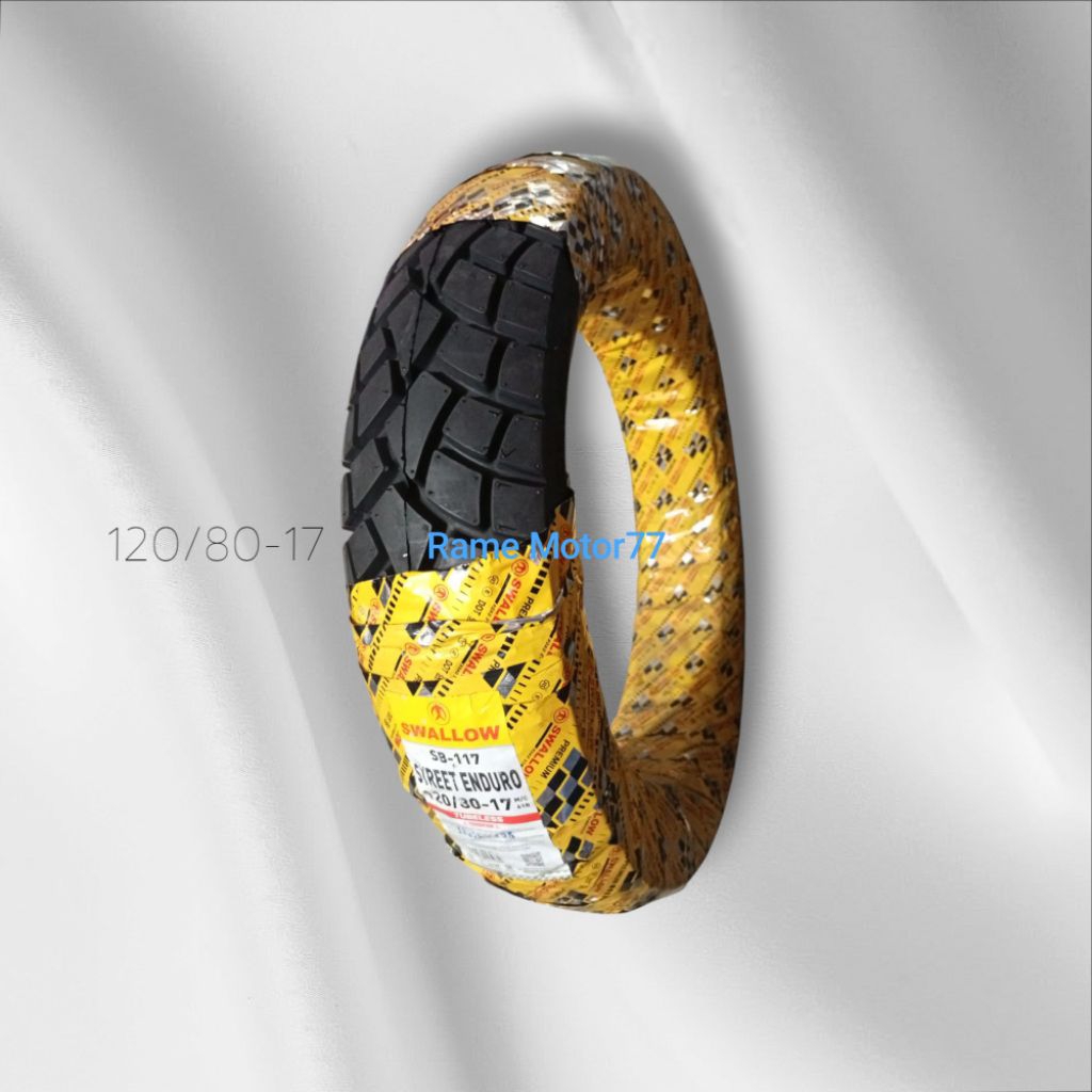 Ban luar 120/80-17 SB 117 street enduro tubeless Swallow