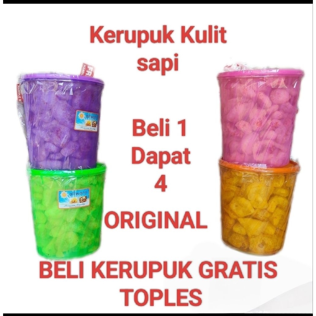 

kerupuk kulit 4L dapat 4 Asin Food Cemilan Snack