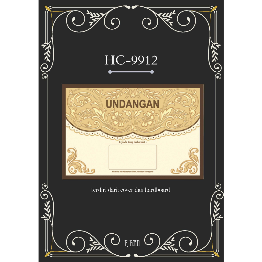 Cetak Undangan Pernikahan Erba HC-9912 Termurah Di Indonesia