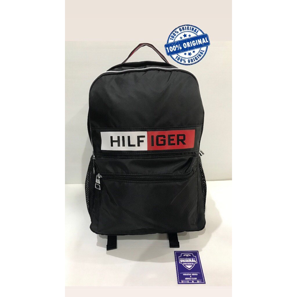 BIG SALE TAS RANSEL TOMMY HILFIGER BLACK ORIGINAL TAS SEKOLAH/KAMPUS/KANTOR/KERJA