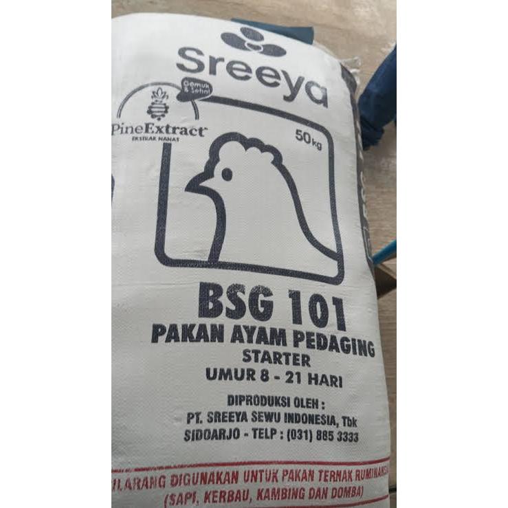 50 KG Pakan Ayam Kecil DOC Starter Tinggi Protein 21% Sreeya BSG 101 dengan Ekstrak Nanas