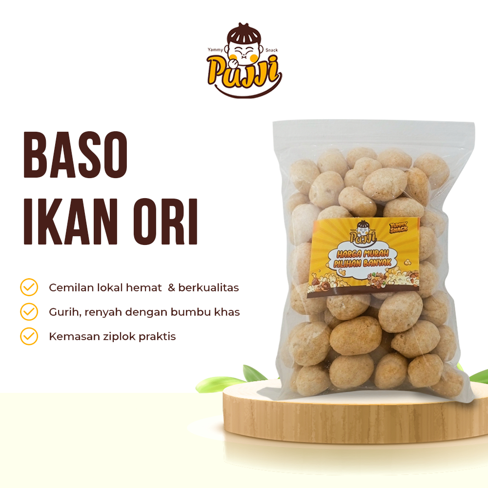 

Baso Ikan Asli Pujji Snack - Original 175gr | Baso Lembut dengan Isi Kenyal, Rasa Gurih Melimpah | Camilan Enak yang Bikin Nagih, Sehat dan Nikmat untuk Setiap Momen!