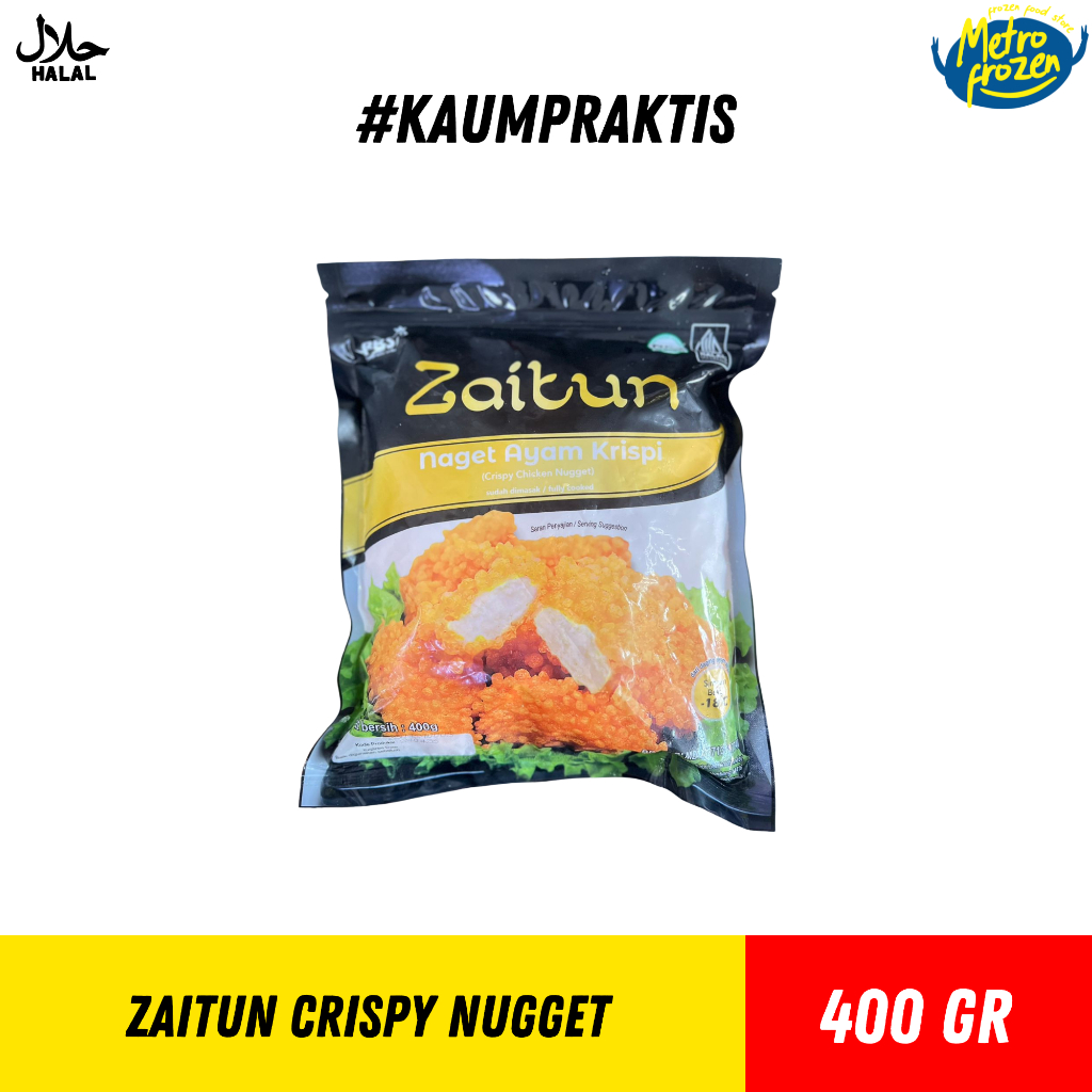 

ZAITUN Chicken Nugget Crispy 400gr //naget ayam krispi //chicken nugget crispy