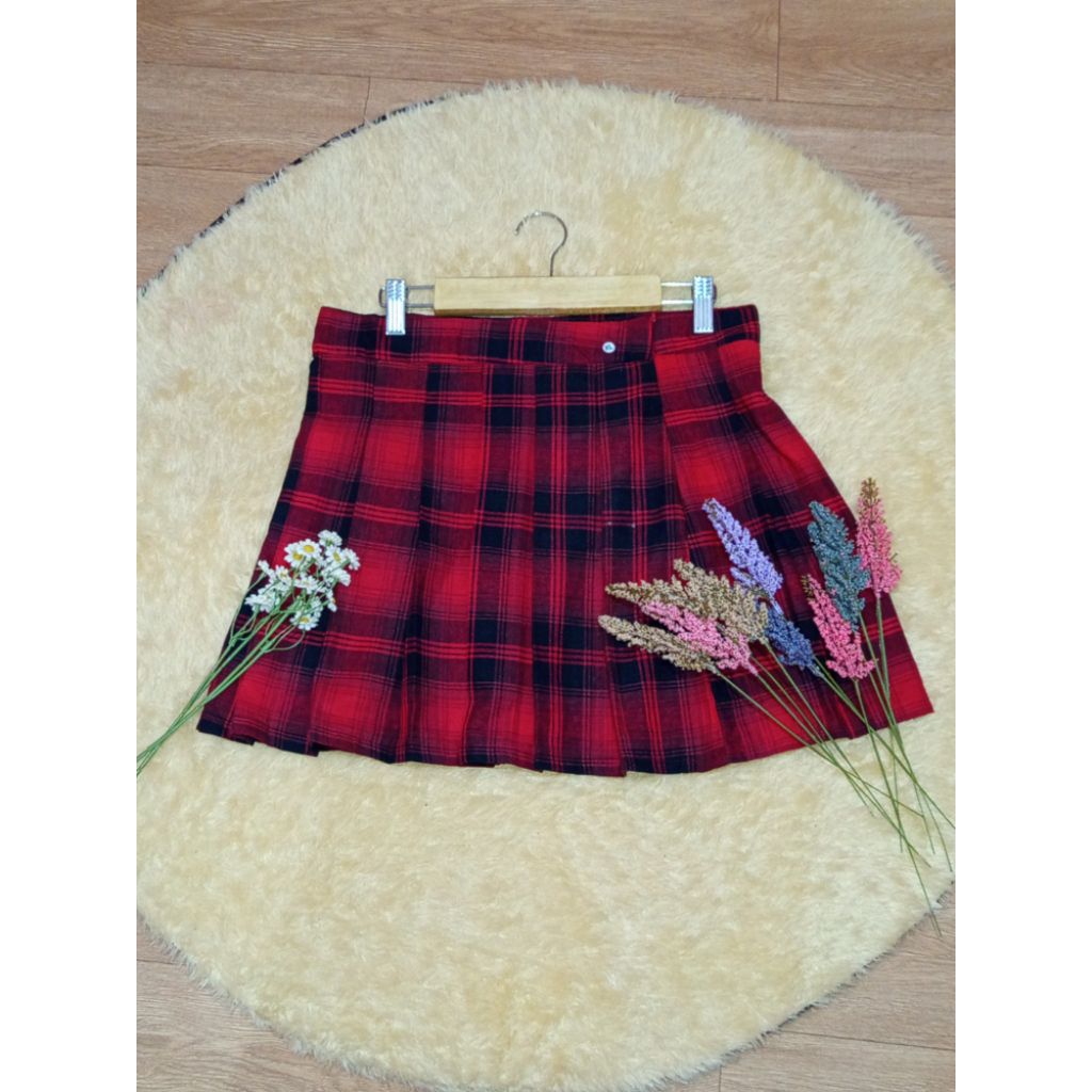 Rok mini kotak - kotak korean style