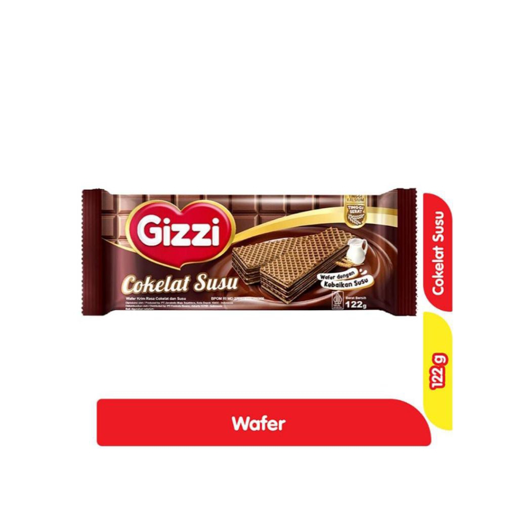 

Gizzi Wafer Cokelat Susu 122gr/Wafer Gizzi Cokelat Susu 122gram
