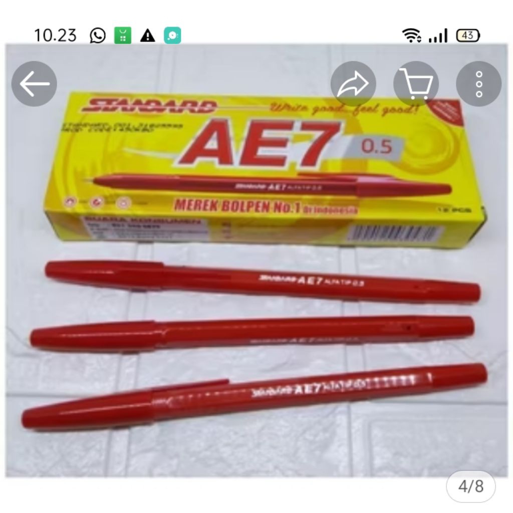 

12 pcs/pulpen standart AE7)
