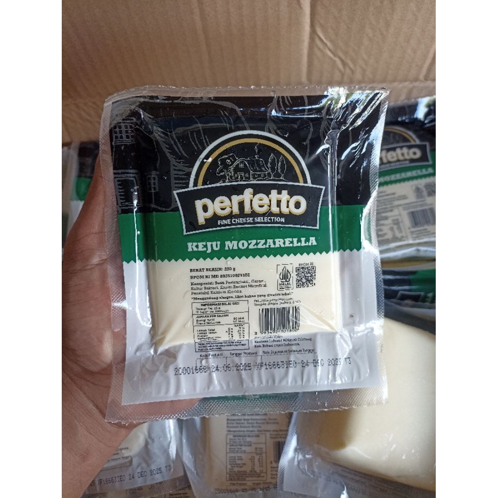 

PERFETTO KEJU MOZZARELLA 250gr BALOK