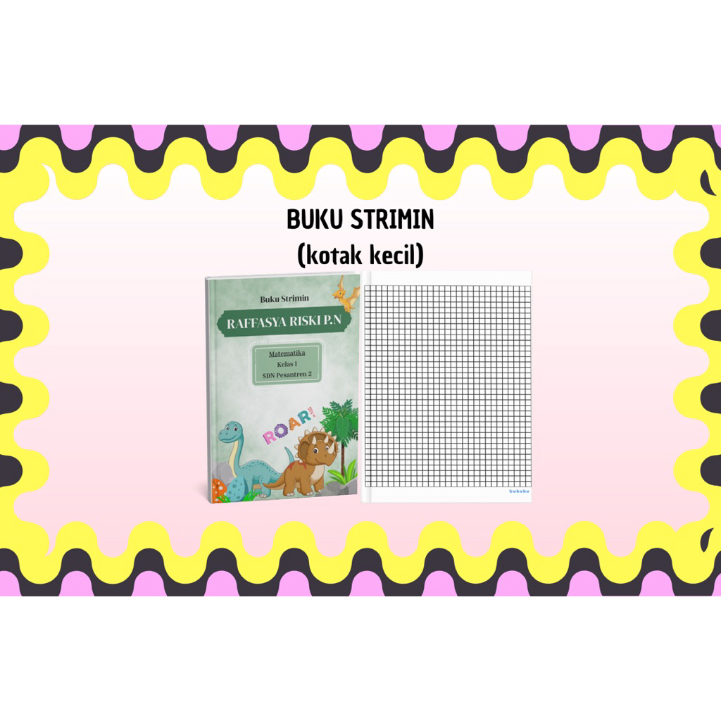 

BUKU TULIS CUSTOM VIRAL || BUKU STRIMIN KOTAK KECIL || PER BIJI