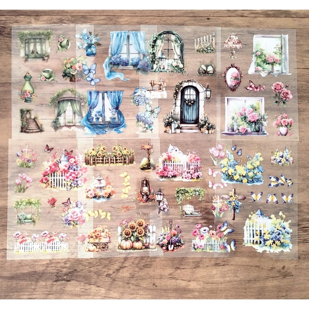 

Journal kit vintage - flower home garden theme- / scrapbook journal / junk journal / vintage journal kit