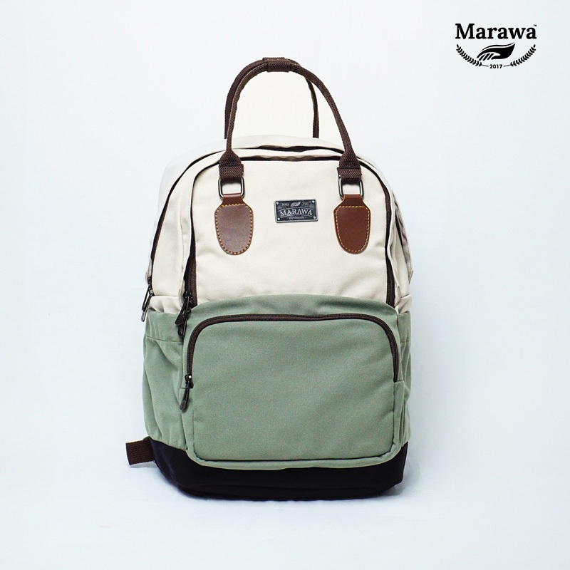 MARAWA Koda - Aurora Backpack Tas Ransel Tas Laptop Handmade Sage