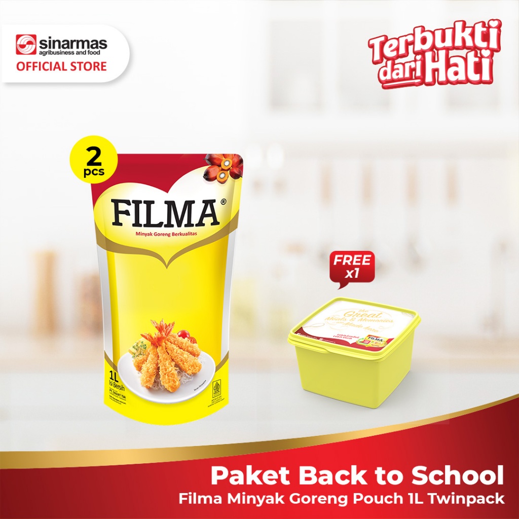 

Paket Back to School Filma Minyak Goreng Pouch 1L Twinpack FREE Lunch Box