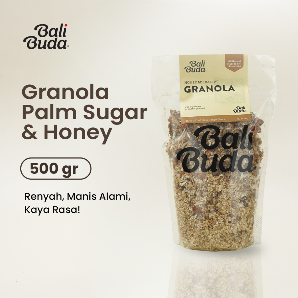 

Bali Buda - Granola Palm Sugar & Honey 500gr / Sereal Panggang Vegan Friendly