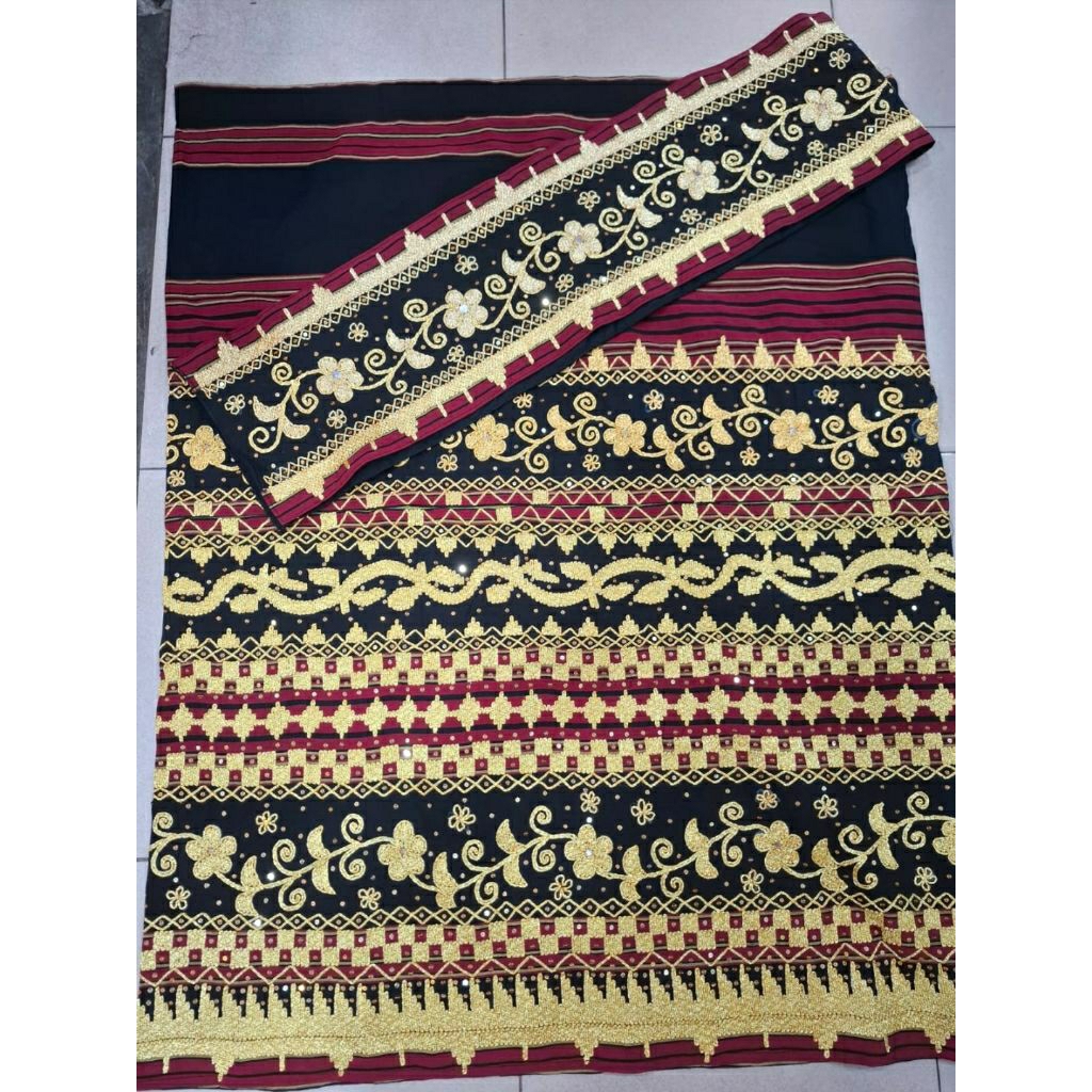 tapis lampung songket lampung motif bunga salur